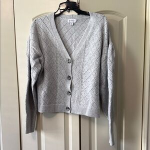 Faded Glory Light Gray Women's Cardigan